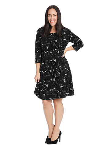 Jacquard Dress In Abstract Floral