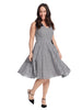 Lace Applique Gingham Fit And Flare Dress