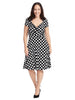 Sweetheart Wrap Dress In Hollywood Dot