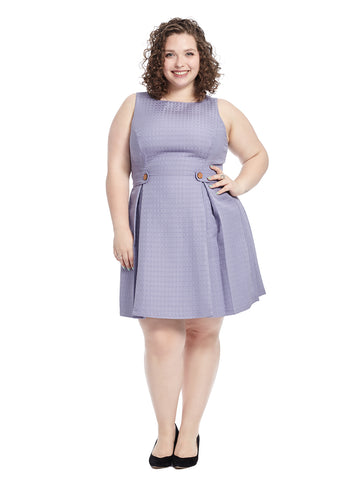 So Sixties Fit And Flare Dress In Lavender
