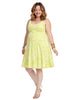 Citron Fleur De Lis Knit Fit And Flare Dress