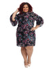 Tiered Sleeve Floral Shift Dress