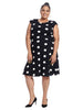 Large Polka Dot Fit And Flare Dress