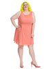 Marilyn Dress In Coral Crush