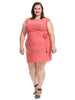 Front Tie Coral Sheath Dress