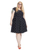 Cap Sleeve Polka Dot Fit And Flare Dress