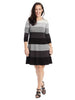 Monochrome Stripe Sweater Dress