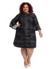 Bell Sleeve Bonded Lace Dress