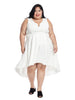 Hi-Lo Ivory Fit And Flare Dress
