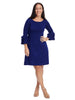 Tiered Sleeve Blueberry Sweater Dress