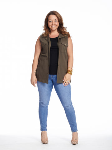Military Vest In Army Green