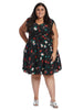 Spot Floral Fit And Flare Dress
