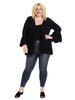 Open Front Cardigan With Bell Sleeves