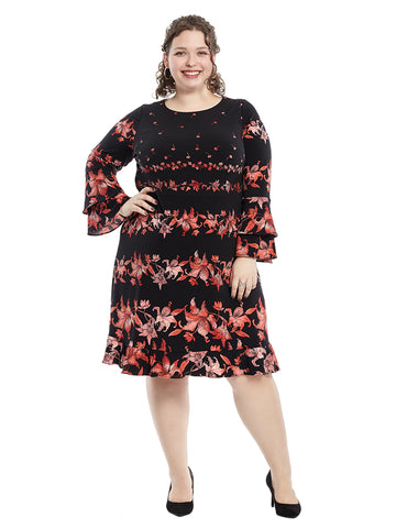 Fiona Floral Fit And Flare Dress