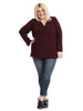 V-Placket Tunic In Deep Claret