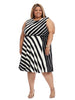Stripe Fit & Flare Dress In Bold Stripe