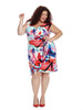 Side Ruched Dress In Abstract Print