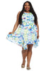 Swing Dress In Mixed Florals