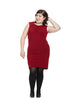 Origami Pleated Dress in Red