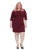 Ponte Dress In Berry