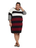 Mixed Stripe Sweater Dress