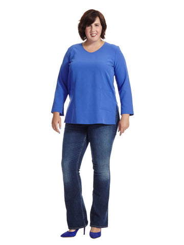 Crepe Tunic In Dazzling Blue