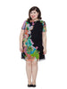 Chiffon Swing Dress In Large Floral