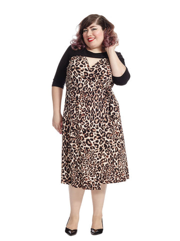 Wishful Wrap Dress in Leopard Print