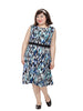 Fit & Flare Dress In Abstract Ikat