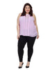 Lace Panel Top In Lilac