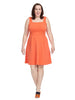 Fit & Flare Dress In Orange