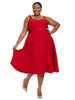 Red Tea Length Dress