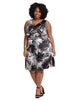 Palm Shadow V-Neck Dress