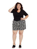 Flory Shorts In Black Abstract