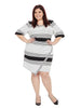Striped Asymmetrical Hem Dress