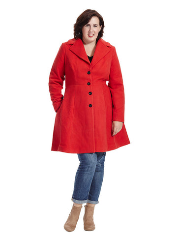 Scarlet Clean Cut Coat
