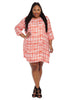 Piers Abstract Plaid Shift Dress
