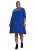 Modern Blue Cutout Dress