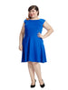 Textured Dress In Royal Blue