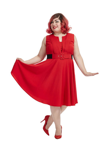 Vintage Veronica Dress In Red