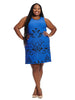 Sleeveless Knit Dress In Cobalt Blue
