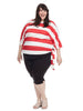 Red & White Stripe Margaux Top